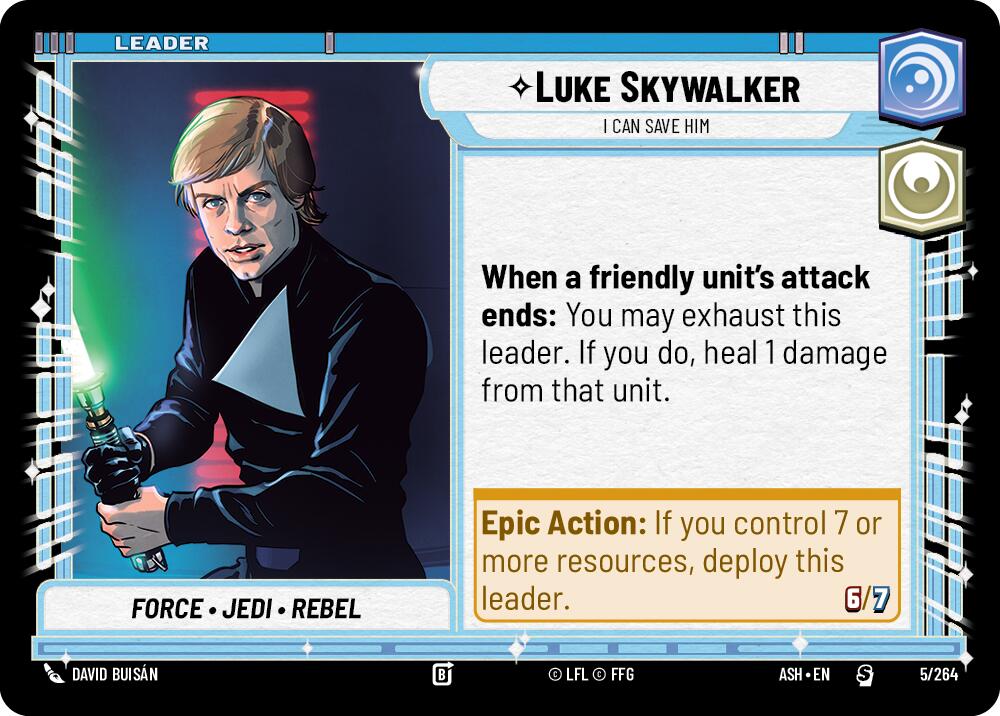 Luke Skywalker - I Can Save Him (5/264) (5/264) [Ashes of the Empire] | Shuffle n Cut Hobbies & Games