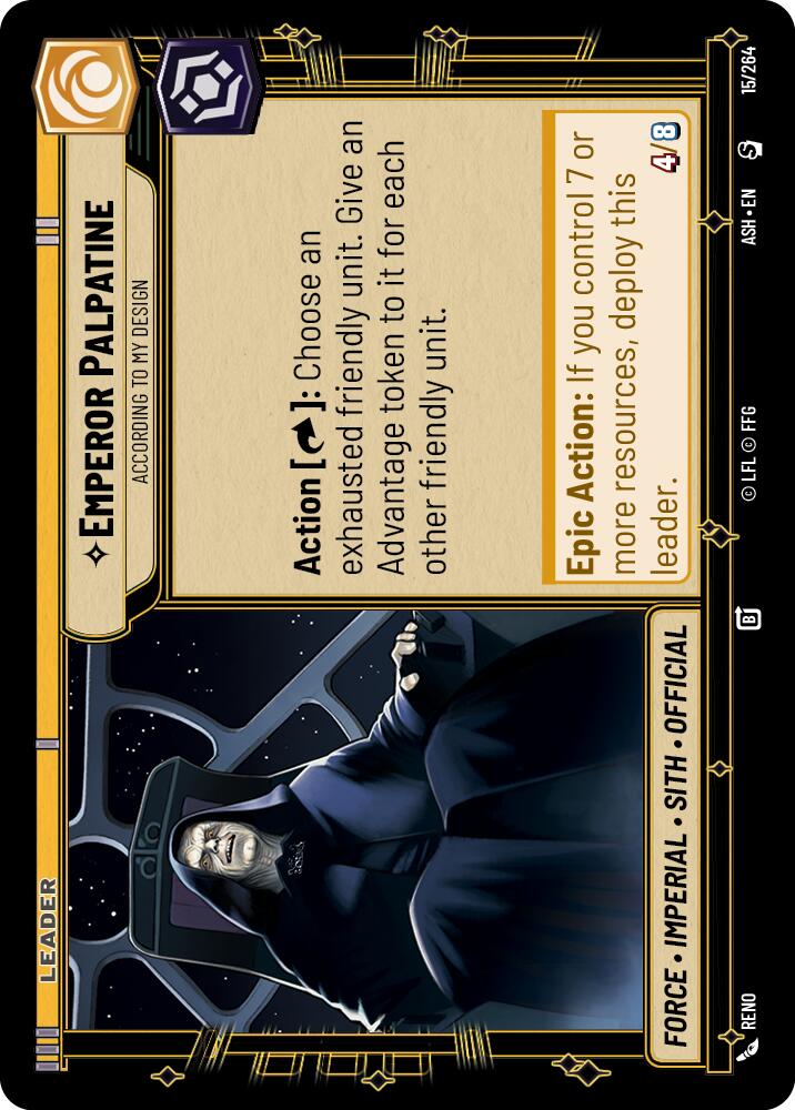 Emperor Palpatine - According to My Design (15/264) (15/264) [Ashes of the Empire] | Shuffle n Cut Hobbies & Games