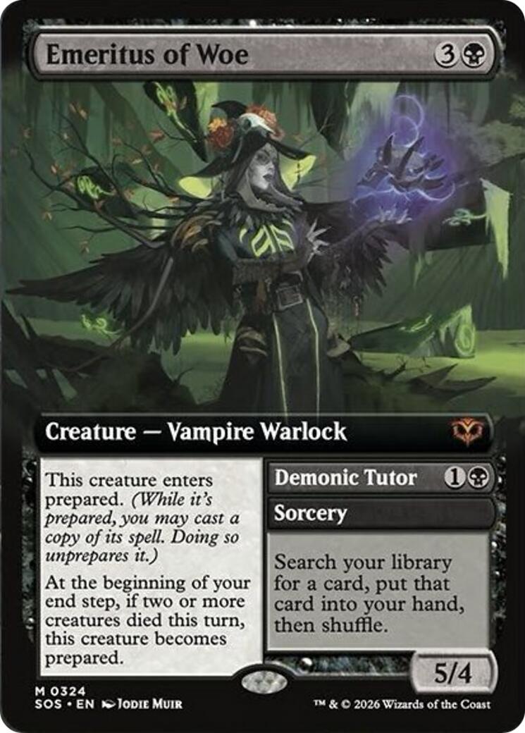 Emeritus of Woe (Extended Art) [Secrets of Strixhaven] | Shuffle n Cut Hobbies & Games