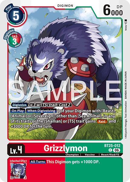 Grizzlymon [BT25-012] [Dual Revolution] | Shuffle n Cut Hobbies & Games
