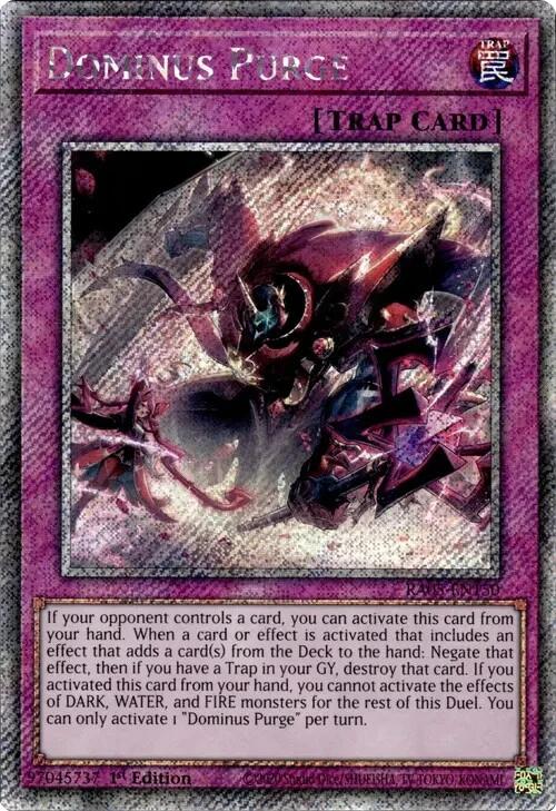 Dominus Purge (Platinum Secret Rare) [RA05-EN150] Platinum Secret Rare | Shuffle n Cut Hobbies & Games