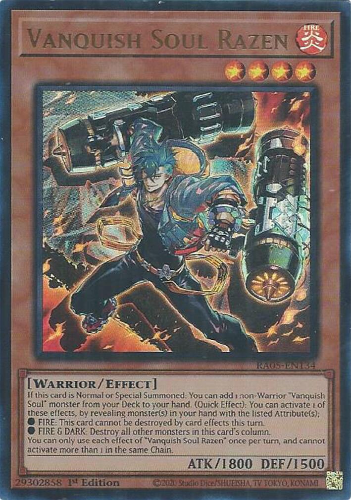 Vanquish Soul Razen (Ultra Rare) [RA05-EN134] Ultra Rare | Shuffle n Cut Hobbies & Games