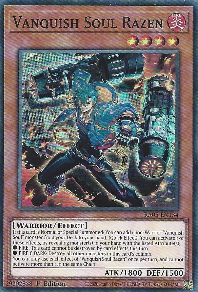 Vanquish Soul Razen [RA05-EN134] Super Rare | Shuffle n Cut Hobbies & Games
