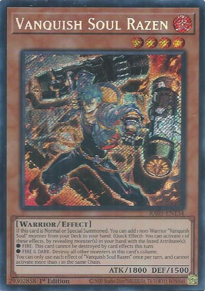Vanquish Soul Razen (Secret Rare) [RA05-EN134] Secret Rare | Shuffle n Cut Hobbies & Games