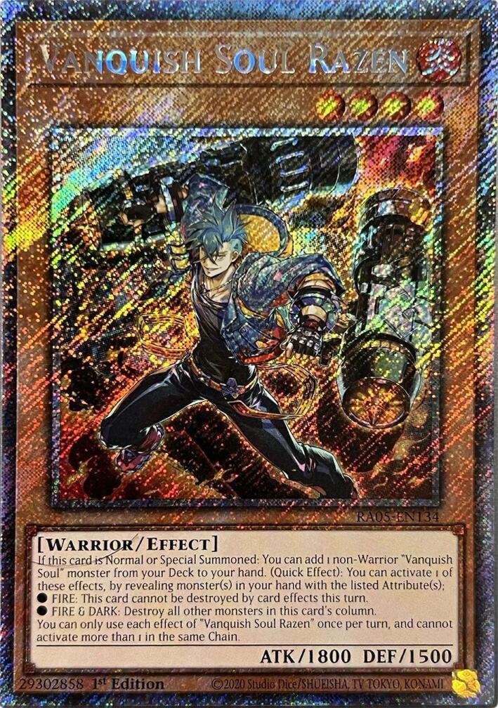 Vanquish Soul Razen (Platinum Secret Rare) [RA05-EN134] Platinum Secret Rare | Shuffle n Cut Hobbies & Games