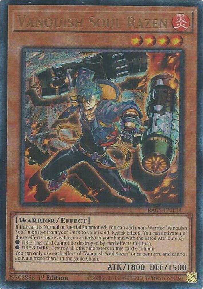 Vanquish Soul Razen (Ultimate Rare) [RA05-EN134] Ultimate Rare | Shuffle n Cut Hobbies & Games
