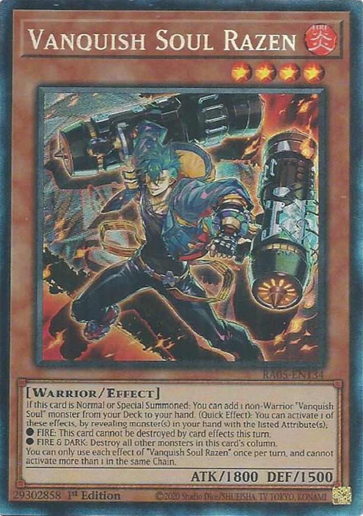 Vanquish Soul Razen (Collector's Rare) [RA05-EN134] Collector's Rare | Shuffle n Cut Hobbies & Games