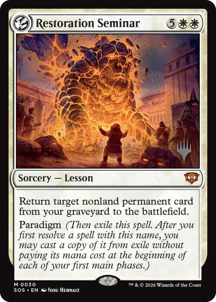Restoration Seminar [Secrets of Strixhaven Promos] | Shuffle n Cut Hobbies & Games