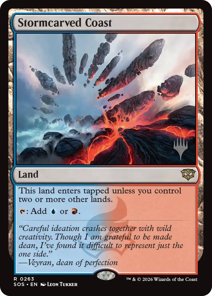 Stormcarved Coast [Secrets of Strixhaven Promos] | Shuffle n Cut Hobbies & Games