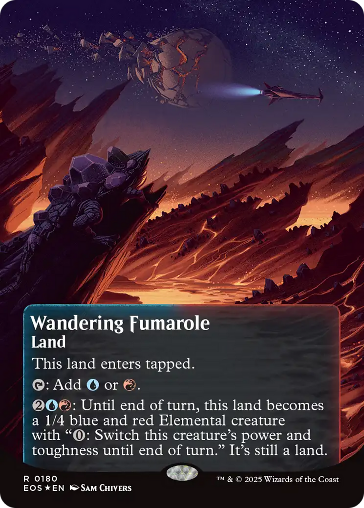 Wandering Fumarole (0180) (Borderless) (Galaxy Foil) [Edge of Eternities: Stellar Sights] | Shuffle n Cut Hobbies & Games