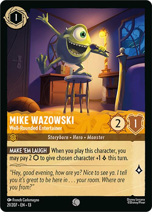 Mike Wazowski - Well-Rounded Entertainer (21/207) [Attack of the Vine!] | Shuffle n Cut Hobbies & Games