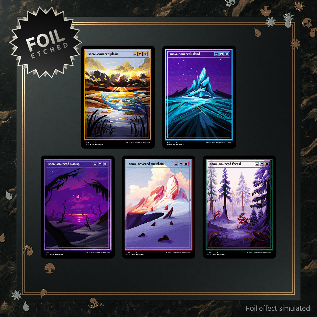 Secret Lair: Drop Series - PixelSnowLands.jpg (Foil Etched Edition) | Shuffle n Cut Hobbies & Games