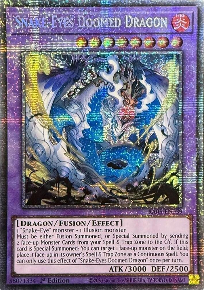 Snake-Eyes Doomed Dragon (Starlight Rare) [RA05-EN039] Starlight Rare | Shuffle n Cut Hobbies & Games