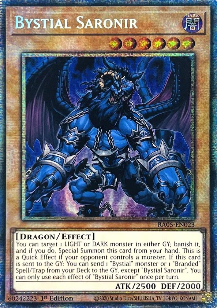 Bystial Saronir (Starlight Rare) [RA05-EN023] Starlight Rare | Shuffle n Cut Hobbies & Games