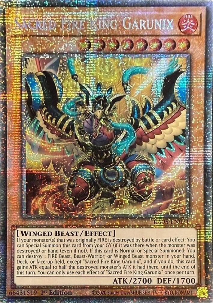 Sacred Fire King Garunix (Starlight Rare) [RA05-EN031] Starlight Rare | Shuffle n Cut Hobbies & Games