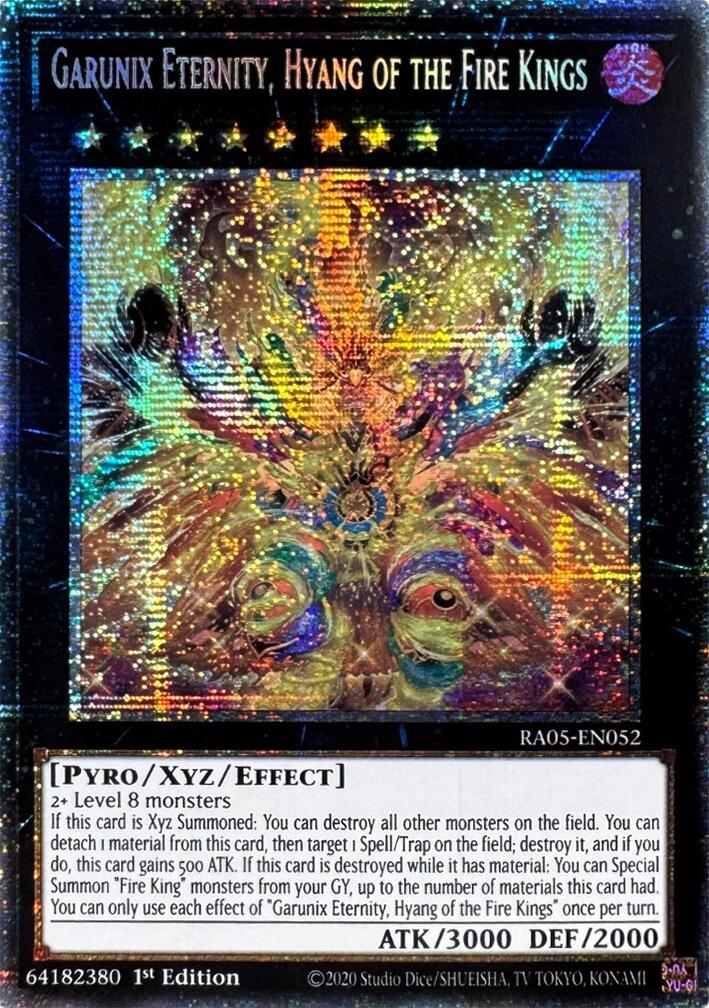 Garunix Eternity, Hyang of the Fire Kings (Starlight Rare) [RA05-EN052] Starlight Rare | Shuffle n Cut Hobbies & Games