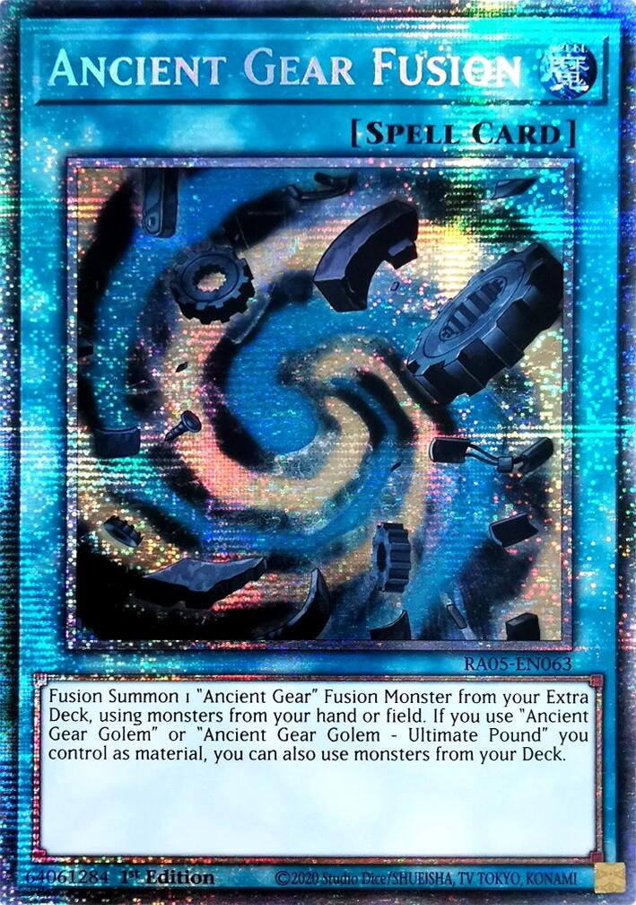 Ancient Gear Fusion (Starlight Rare) [RA05-EN063] Starlight Rare | Shuffle n Cut Hobbies & Games