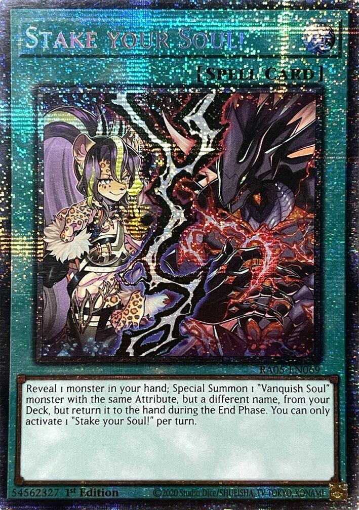 Stake your Soul! (Starlight Rare) [RA05-EN069] Starlight Rare | Shuffle n Cut Hobbies & Games