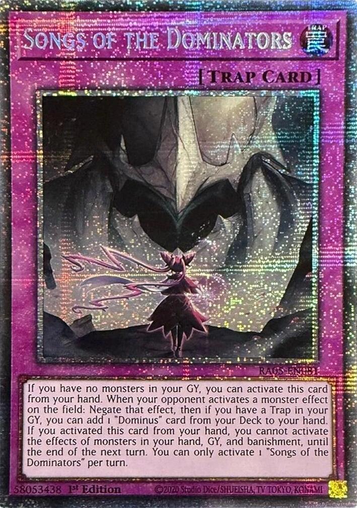 Songs of the Dominators (Starlight Rare) [RA05-EN081] Starlight Rare | Shuffle n Cut Hobbies & Games