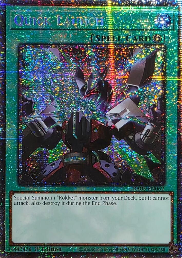 Quick Launch (Starlight Rare) [RA05-EN062] Starlight Rare | Shuffle n Cut Hobbies & Games