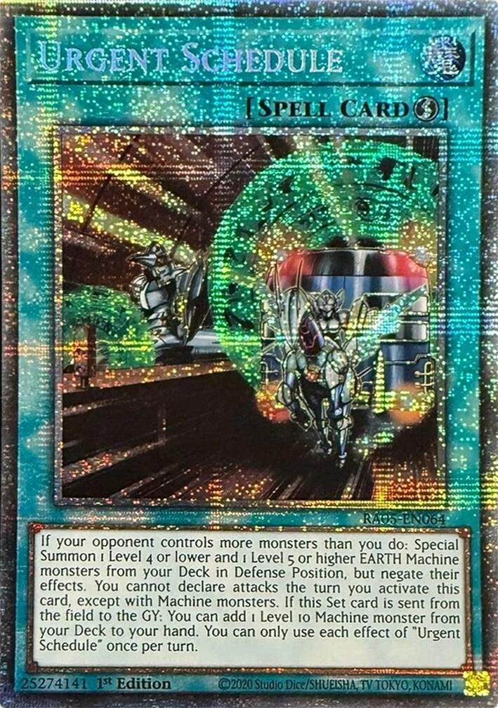Urgent Schedule (Starlight Rare) [RA05-EN064] Starlight Rare | Shuffle n Cut Hobbies & Games