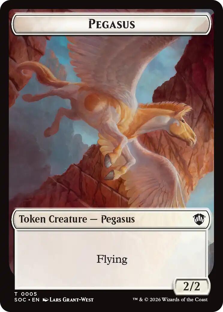 Pegasus // Inkling (0022) Double-Sided Token [Secrets of Strixhaven Commander Tokens] | Shuffle n Cut Hobbies & Games