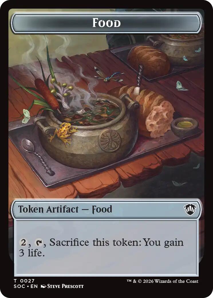 Food // Frog Lizard Double-Sided Token [Secrets of Strixhaven Commander Tokens] | Shuffle n Cut Hobbies & Games