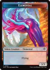 Dragon Illusion // Elemental (0002) Double-Sided Token [Secrets of Strixhaven Commander Tokens] | Shuffle n Cut Hobbies & Games