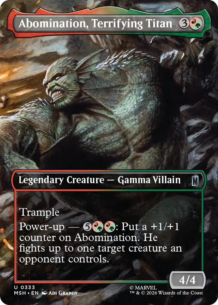 Abomination, Terrifying Titan (Borderless) [Marvel Super Heroes] | Shuffle n Cut Hobbies & Games