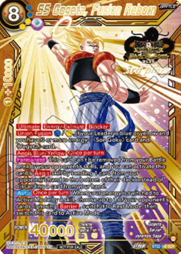 SS Gogeta, Fusion Reborn (2025 World Championship Stamp) (3rd Place) (BT22-140) [Tournament Promotion Cards] | Shuffle n Cut Hobbies & Games