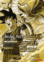 Son Goku // Son Goku, Story of a Forming Wish (Championship Golden Card 2026 Vol.1) (EX24-01) [Tournament Promotion Cards] | Shuffle n Cut Hobbies & Games