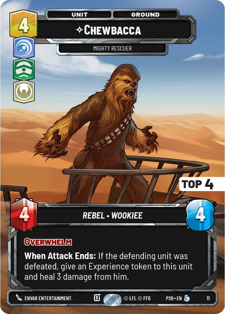 Chewbacca - Mighty Rescuer (11) (Top 4) (11) [Organized Play Promos] | Shuffle n Cut Hobbies & Games