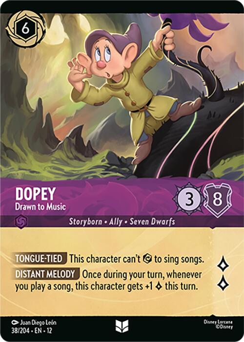 Dopey - Drawn to Music (Foil) (38/204) [Wilds Unknown] | Shuffle n Cut Hobbies & Games
