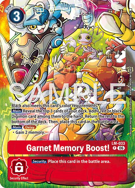 Garnet Memory Boost! [LM-033] (Alternate Art) [Starter Deck: Beatbreak] | Shuffle n Cut Hobbies & Games