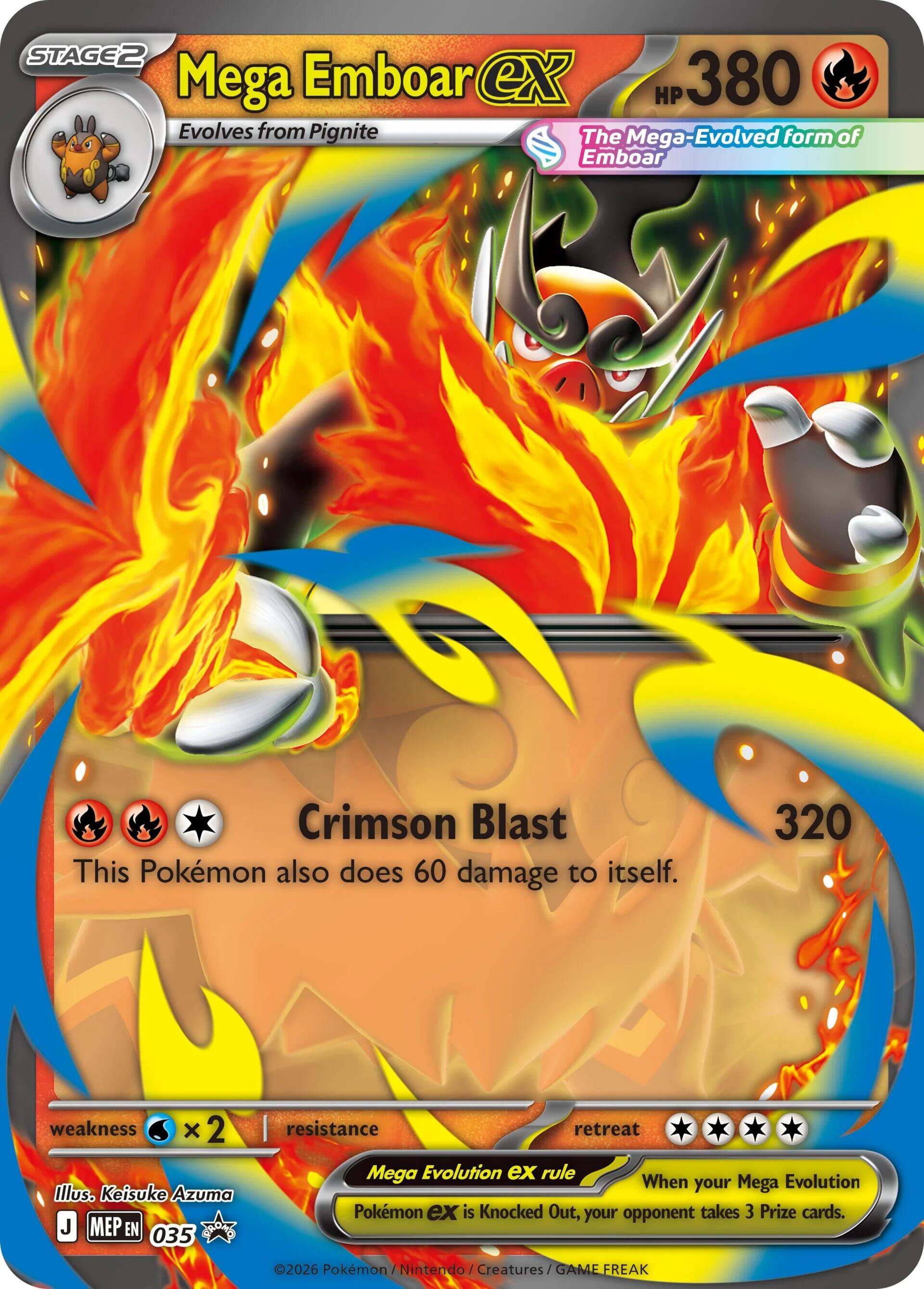 Mega Emboar ex (035) [Mega Evolution Promo] | Shuffle n Cut Hobbies & Games