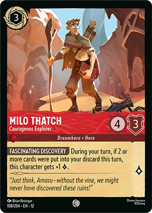 Milo Thatch - Courageous Explorer (108/204) [Wilds Unknown] | Shuffle n Cut Hobbies & Games