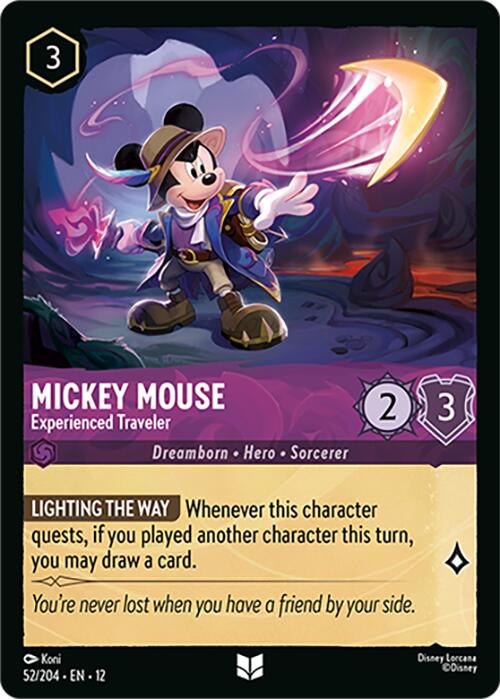 Mickey Mouse - Experienced Traveler (52/204) [Wilds Unknown] | Shuffle n Cut Hobbies & Games