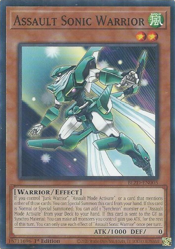 Assault Sonic Warrior [BLZD-EN005] Common | Shuffle n Cut Hobbies & Games
