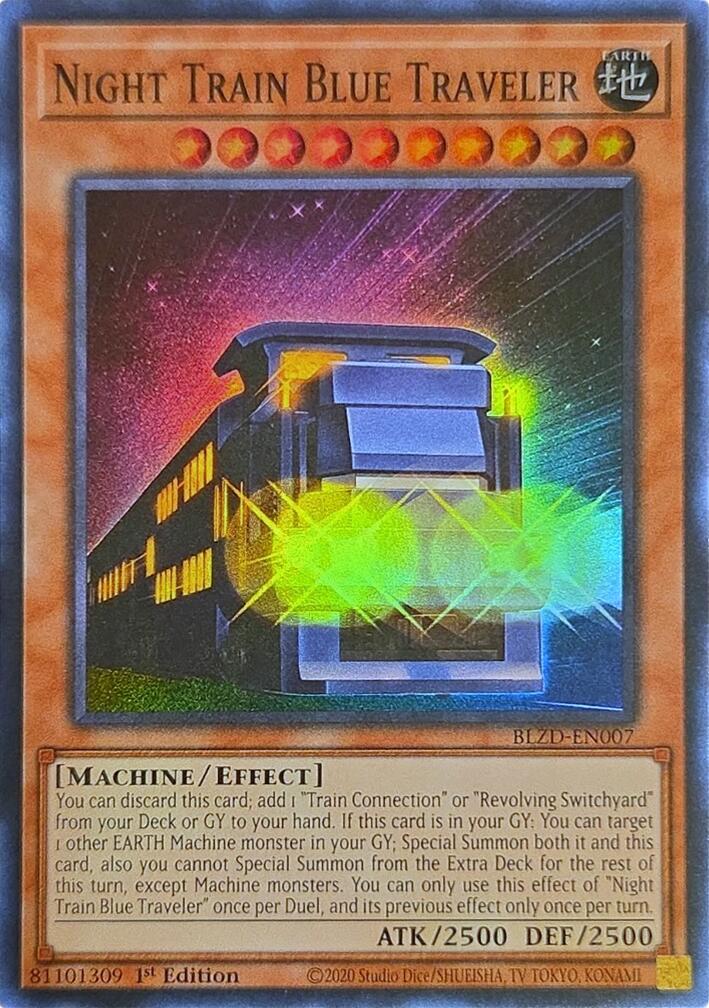 Night Train Blue Traveler [BLZD-EN007] Super Rare | Shuffle n Cut Hobbies & Games