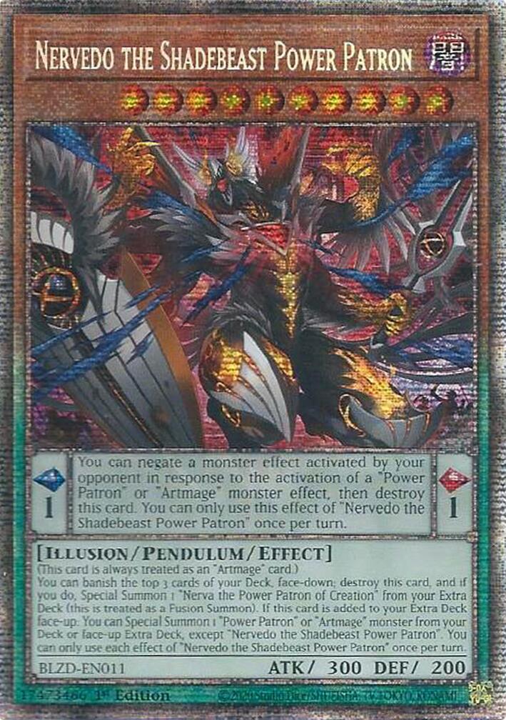 Nervedo the Shadebeast Power Patron (Starlight Rare) [BLZD-EN011] Starlight Rare | Shuffle n Cut Hobbies & Games
