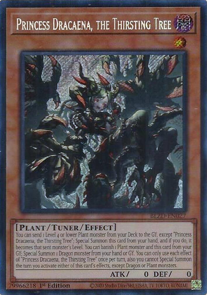 Princess Dracaena, the Thirsting Tree [BLZD-EN027] Secret Rare | Shuffle n Cut Hobbies & Games