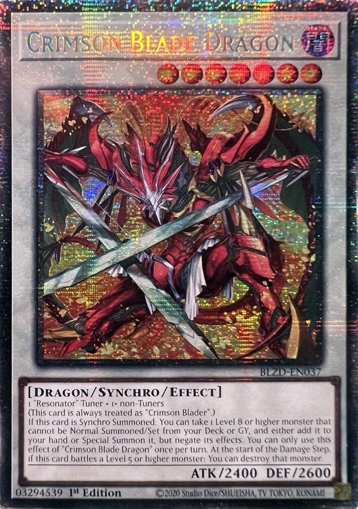Crimson Blade Dragon (Starlight Rare) [BLZD-EN037] Starlight Rare | Shuffle n Cut Hobbies & Games