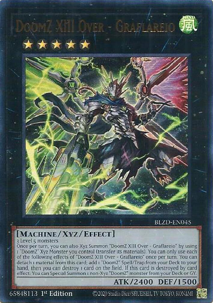 DoomZ XIII Over - Graflareio [BLZD-EN045] Ultra Rare | Shuffle n Cut Hobbies & Games