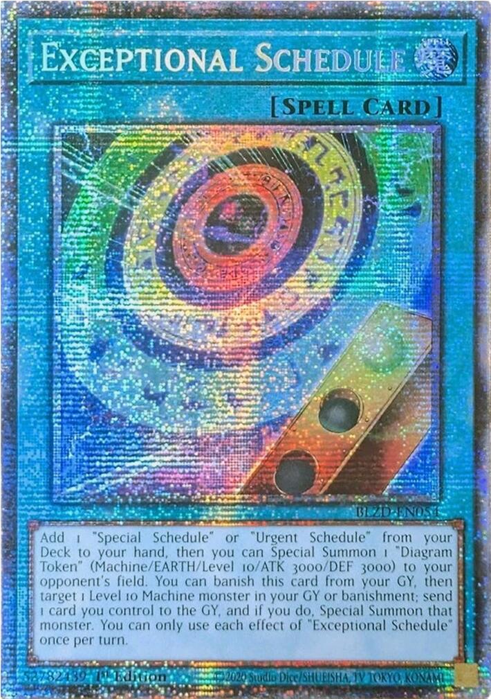 Exceptional Schedule (Starlight Rare) [BLZD-EN054] Starlight Rare | Shuffle n Cut Hobbies & Games