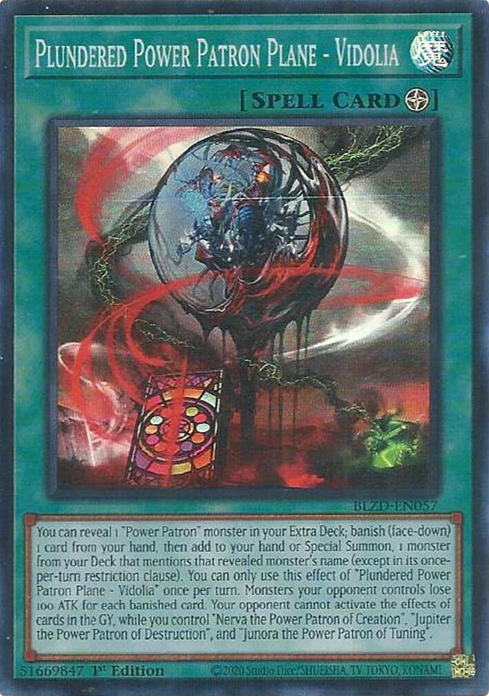 Plundered Power Patron Plane - Vidolia [BLZD-EN057] Super Rare | Shuffle n Cut Hobbies & Games