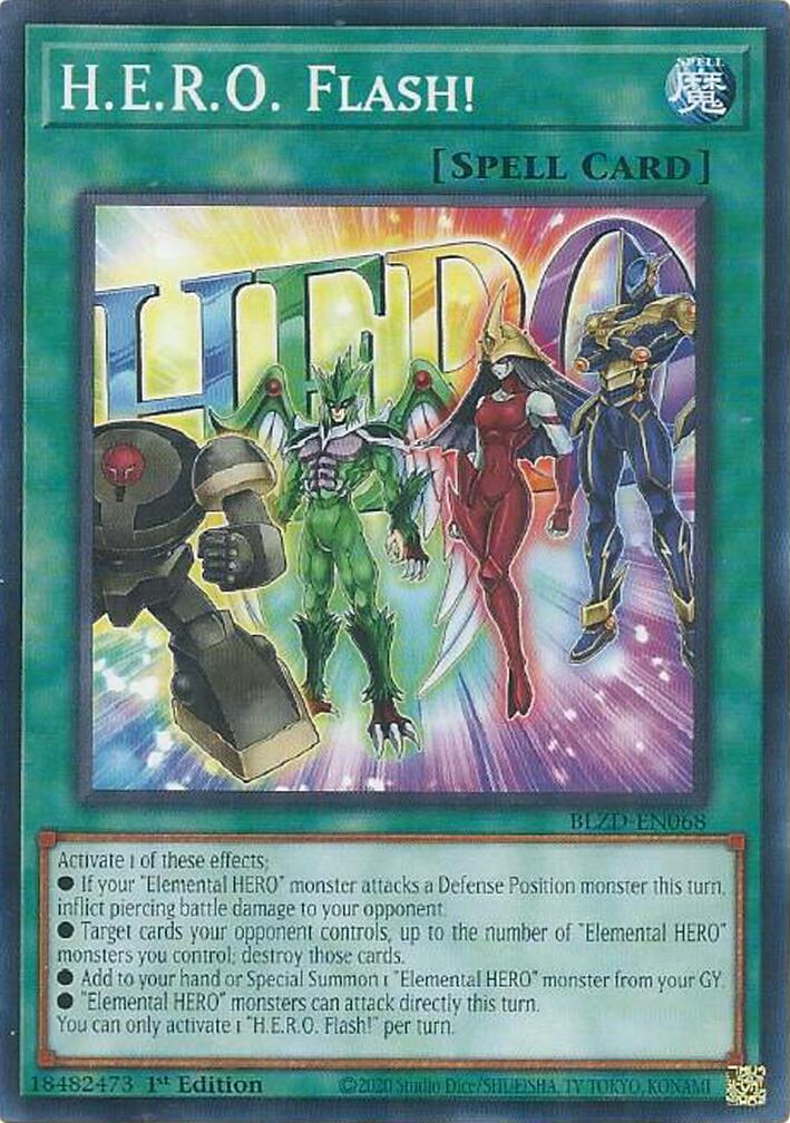 H.E.R.O. Flash! [BLZD-EN068] Common | Shuffle n Cut Hobbies & Games