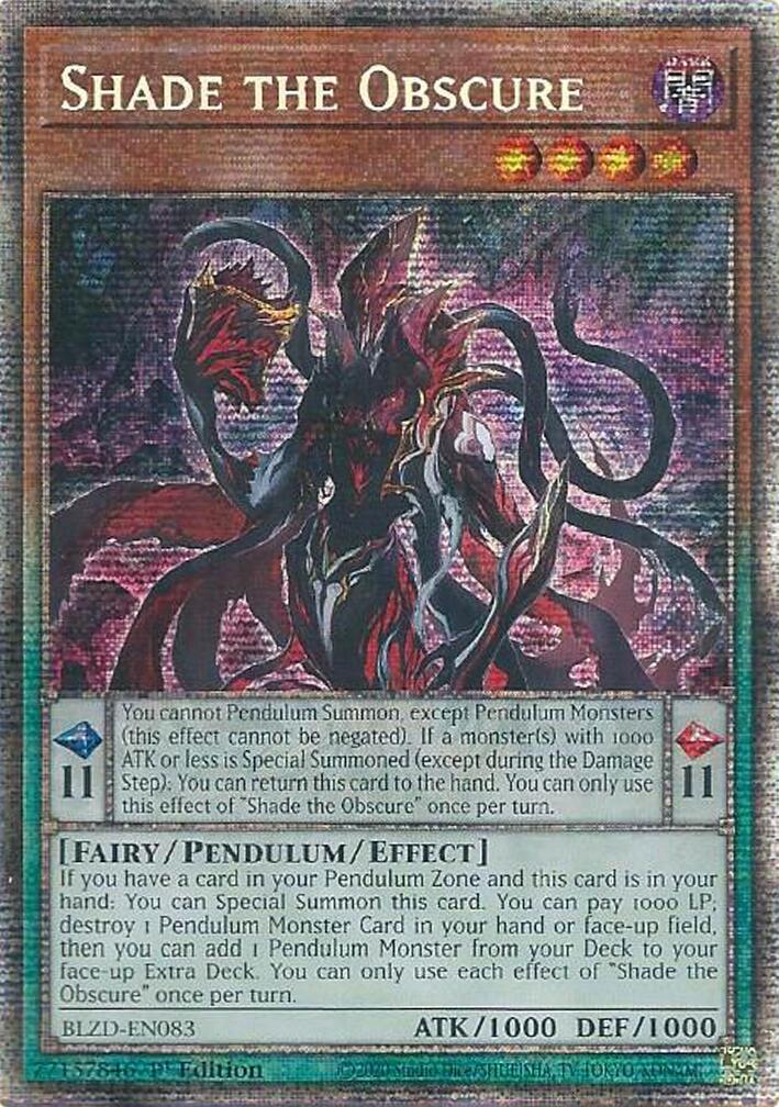 Shade the Obscure (Starlight Rare) [BLZD-EN083] Starlight Rare | Shuffle n Cut Hobbies & Games