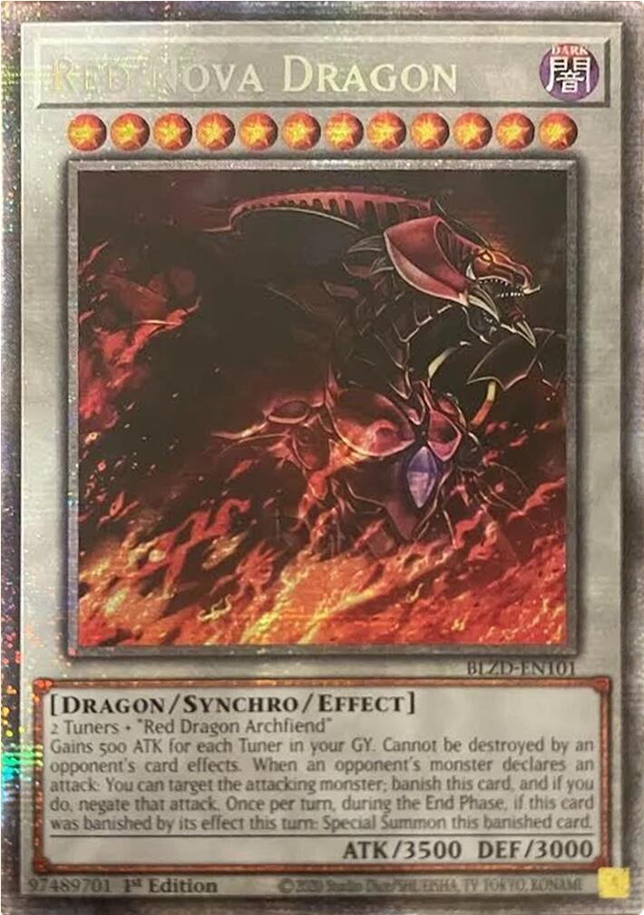 Red Nova Dragon (Starlight Rare) [BLZD-EN101] Starlight Rare | Shuffle n Cut Hobbies & Games