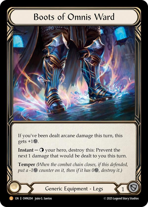 Boots of Omnis Ward [OMN204] (Omens of the Third Age)  Cold Foil | Shuffle n Cut Hobbies & Games