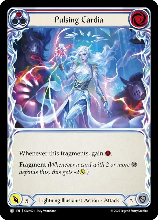 Pulsing Cardia (Red) [OMN021] (Omens of the Third Age)  Rainbow Foil | Shuffle n Cut Hobbies & Games